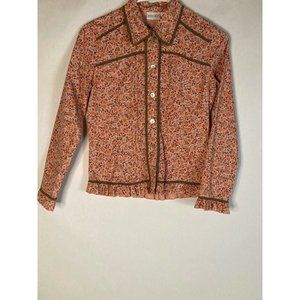 Girls Brums Long Sleeve Country Style Flower Shirt